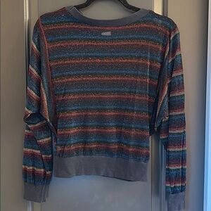 Vintage 90s Justin‎ Allen Rainbow Sparkle Top Size M